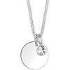 Elli Collana con Pendente con Cristallo da Donna, in Argento 925, Bianco, Misura 45
