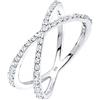 Elli Bague Croix Oxyde de Zirconio Argento 925, 54 mm