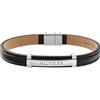 Tommy Hilfiger Jewelry Braccialetto da Uomo in Pelle Colore Nero - 2790161