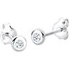 DIAMORE Elli DIAMONDS Orecchini Donne Auricolari con Diamante (0,06 ct.) in Argento Sterling 925