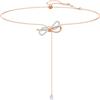 Swarovski Collana Lifelong Bow, Fiocco, Bianca, Mix di finiture