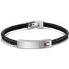 Tommy Hilfiger Jewelry Braccialetto da Uomo in Pelle Colore Nero - 2701010