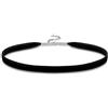 Thomas Sabo Girocollo a Catena da Donna in Velluto Nero in Argento Sterling 925 Ke1728-331-11-L36V