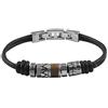 Fossil Bracciale Da Uomo, Lunghezza: 20 + 1,5 Cm Bracciale In Acciaio Inossidabile Argento, JF84196040