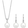 Elli Perlu Set Collana e Orecchini da Donna In Argento 925