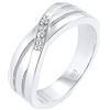 DIAMORE Elli DIAMONDS Anello Donne Classico con Diamante (0.015 ct.) in Argento Sterling 925