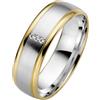 Trauringe Liebe hoch zwei - Anello, oro 8 carati (333) Bicolore, Donna, 10