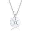 Elli Women's 925 Sterling Silver Frosted Star Sign Astro Basic Necklace