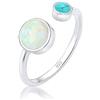 Elli Anello Solitario da Anniversario Donna Argento Inossidabile 925, Misura 14