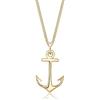 Elli Collana da Donna in Argento 925 con Pendente Ancora, Placcato in Oro