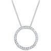 Elli Collana Donna Ciondolo Cerchio Tendenza con Cristalli in Argento Sterling 925