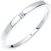 DIAMORE Elli Anelli anello di fidanzamento, da donna, classico con diamante (0.02 ct), in argento sterling 925 placcato oro