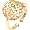 Elli Anello da donna con acchiappasogni, in argento 925, mis. 54 (17,2), argento, 54 (17.2), colore: oro, cod. 0602592916_54