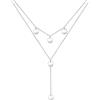 Elli Collana Donna Forma a Y Piastra di Filigrana Circolare in Argento Sterling 925