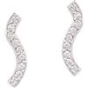 Sabine Getty - Orecchini a perno da donna in oro giallo 18 kt con onda tsavorite verde e Oro bianco, colore: Oro Bianco - Diamanti Bianchi, cod. BM505E