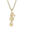 Elli Collana con Pendente a Forma di Cavalluccio Marino da Donna in Argento, Placcato Oro Giallo, 45 cm