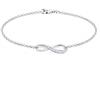 Elli Bracciale da Donna in Argento 925 con Zirconia Cubica Brillante Bianco, Simbolo dell'Infinito