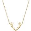 Elli Collana con Pendente da Donna in Argento 925, Placcato Oro, 45 cm