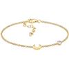 Elli Bracciale Mezzaluna Astro Pietra di Luna Argento 925 Dorato