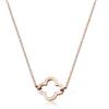 Elli Collana con Ciondolo a Forma di Quadrifoglio da Donna, in Argento 925, Oro Rosa (Rosegold), Misura 40