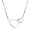 Elli Collana con Pendente da Donna, in Argento 925, Oro Rosa (Rosegold), Misura 45