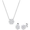 Elli Parure da Donna in Argento 925 con Zirconia Bianca Rotonda