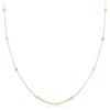 Elli Collana con Cristallo da Donna, in Argento 925, Oro, Misura 45