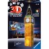 Ravensburger - 3D Puzzle Big Ben Night Edition con Luce, Londra, 216 Pezzi, 8+ Anni