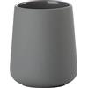 Zone Denmark Nova One - Portaspazzolino da denti e dentifricio, in gres porcellanato con rivestimento Soft Touch, colore: Grigio