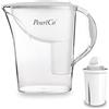 PearlCo Standard - Caraffa filtrante (Bianco) con 1 Filtro Classic(Compatibile Brita® Classic®)