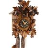 Eble Orologio a cucù originale Foresta Nera, orologio a cucù in vero legno, meccanico da 1 giorno, certificato VD, 23 cm, 20-06-12-10