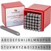 PH PandaHall PandaHall Elite 36 Pezzi Timbri Alfabeto Timbri Lettere A-Z e Numero 0-8 Timbro Set in Ferro con 1 Pezzi Maniglia per Gioielli Scrapbook Fai da Te, 165x105x35mm