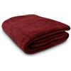 ZOLLNER Coperta da divano soffice 150x200 cm - Plaid morbido e di lunga durata rosso scuro - lavabile a 40°C - cotone misto - con bordo elegante - qualità alberghiera - certificato OEKO TEX (R)