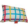COVERBAGBCN - Cuscino Quadrato Anti-Stress Relax | Sollievo per Collo e Lombare | Riempimento con Microperle Confortevoli | Tessuto Lycra | Lavabile in Lavatrice | 36x25 cm (Quadretti Bianchi)