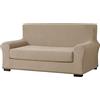 EBETA 2-Pezzi Copridivano Copripoltrona Jacquard, Fodere copridivano coprisedia, Elasticizzato Sofa Cover Coprisofà, Poltrona 2 Posto (Colore della sabbia, 145-185 cm)
