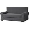 EBETA 2-Pezzi Copridivano Copripoltrona Jacquard, Fodere copridivano coprisedia, Elasticizzato Sofa Cover Coprisofà, Poltrona 2 Posto (Grigio Scuro, 145-185 cm)