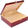 Creative Deco Scatola in Legno per Vino da Decorare Rossa | Cassetta Legno Porta Bottiglie Regalo da 3 Bottiglie da 0,7l | 35.1 x 30 x 10 cm (+/- 1 cm) | Cassetta Vintage con Coperchio e Serratura