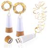 DIWUJI LED Sughero Bottiglia Luci, USB Alimentato Ricaricabile, 1.9 m 20 LED, Rame Filo Stringa Stellato LED Luci per Fai, Casa Cucina, Matrimonio, Halloween, Natale, Partito Decor (Bianco Caldo 3 Pezzi)