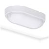 Oktaplex lighting, Base Oval, Lampada da Parete Ovale 9 W, Plafoniera LED 800 lm 4000 K Bianco Naturale, Illuminazione per Esterni e Interni Umidi con IP 65