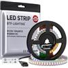 BTF-LIGHTING SK6812RGBW (WS2812B RGBW) RGB + bianco caldo Individualmente indirizzabile 1m 144 LED/pixel/m Flessibile 4 colori in 1 LED sogna colorato Striscia LED IP30 Non impermeabile DC5VPCB bianco