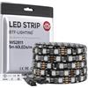 BTF-LIGHTING WS2811 IC=RGB IC Indirizzabile Dream Color Striscia LED 5M 60LED/m 20Pixel/m 300LED 100pixel Impermeabile IP65 Nero PCB Flessibile DC12V Effetto Inseguimento per la Decorazione Casa