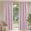 PONY DANCE Tende Oscuranti Camera da Letto per Interni Moderne Curtains Decorazioni Tenda Termica per Soggiorno con Fettuccia 2 Pannelli 140x245 CM, Rosa Chiaro