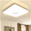 öuesen 24W LED Lampada Plafoniera impermeabile a soffitto sottile Bianco caldo 3000K per soggiorno Sala da pranzo Camera da letto Bagno Cucina Balcone Corridoio