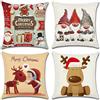 Gudotra 4 Pezzi Federe Natalizie Cuscini 45x45cm per Divano Federe Natale Decorazioni Addobbi per Casa