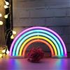 hello rosa Arcobaleno LED Art Colorful Neon Signs Lights Lampada da interno notte Luce Wall Decor per la casa Festa di compleanno Regali di San Valentino Decorazione della tavola