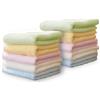 Yoofoss Asciugamani in Bambù 25x25 cm, Set di 10 Pezzi Multicolor per Neonati, Viso, Mano, Bagno, Panni e Cucina