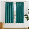 PONY DANCE Tende Oscuranti per Interi Moderne per Soggiorno Tenda Termica Isolante Freddo Cameretta Bimba Curtains con Fettuccia 2 Pannelli 140x175 CM, Sea Teal