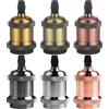 DiCUNO E27 Vintage Portalampada, Edison retro lampada a sospensione, Adattatore in ceramica solida, 6 Pezzi di multicolore socket