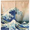 LIGICKY Giapponese Noren Tenda Ristorante Corto Curtain Doorway Curtains Corridoio Decorazione Domestica (Ukiyoe The Great Wave off Kanagawa, 85×90cm)