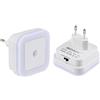 SOAIY 2 Pezzi Luce notturna led Luce Sensore di Movimento Luce da presa 3 Modalità ON/OFF/AUTO per bambini camera, bagno, soggiorno, corridoio, ecc